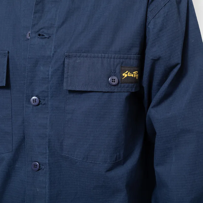 Stan Ray Long Sleeve CPO Shirt Navy Ripstop-5