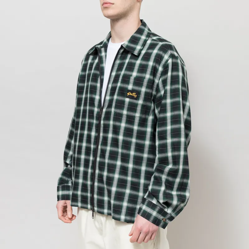 Stan Ray Zip Shirt Green Check-1