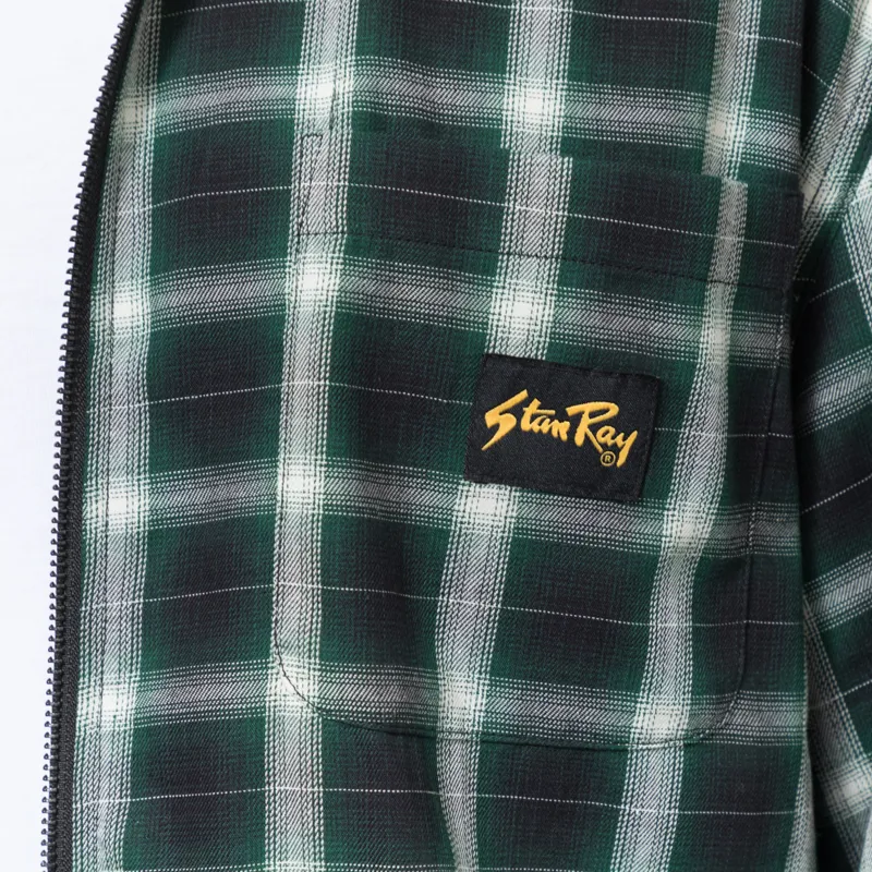 Stan Ray Zip Shirt Green Check-4