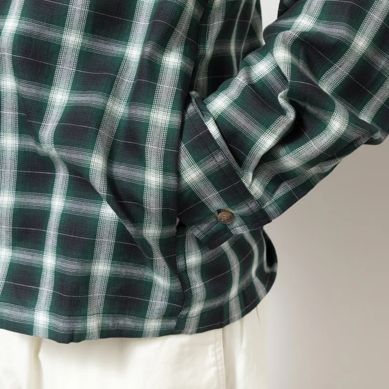 Stan Ray Zip Shirt Green Check-5