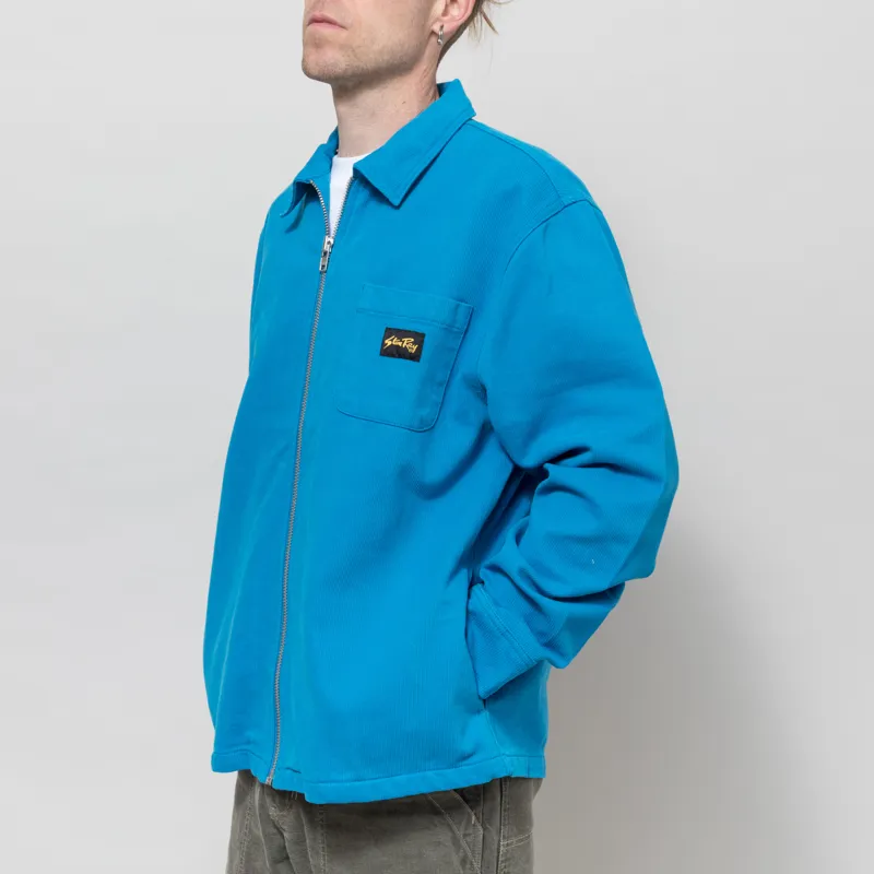 Stan Ray Zip Shirt Imperial Blue Bedford Cord-1