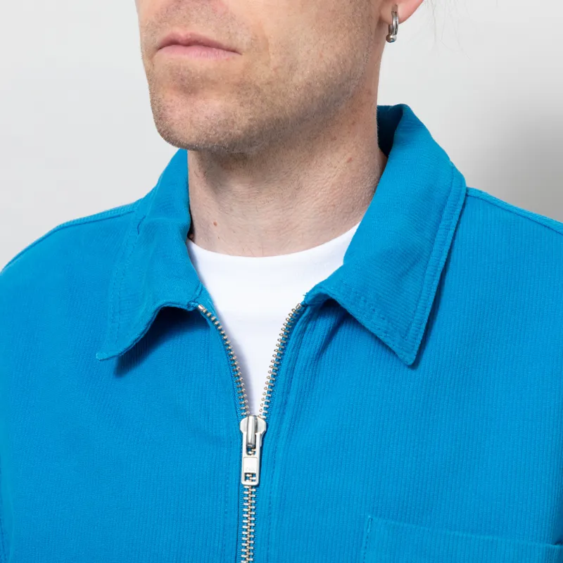 Stan Ray Zip Shirt Imperial Blue Bedford Cord-3