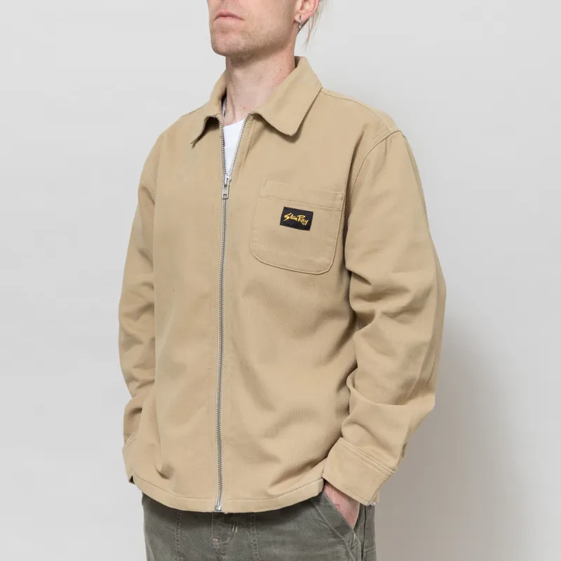 Stan Ray Zip Shirt Eucalyptus Bedford Cord-1