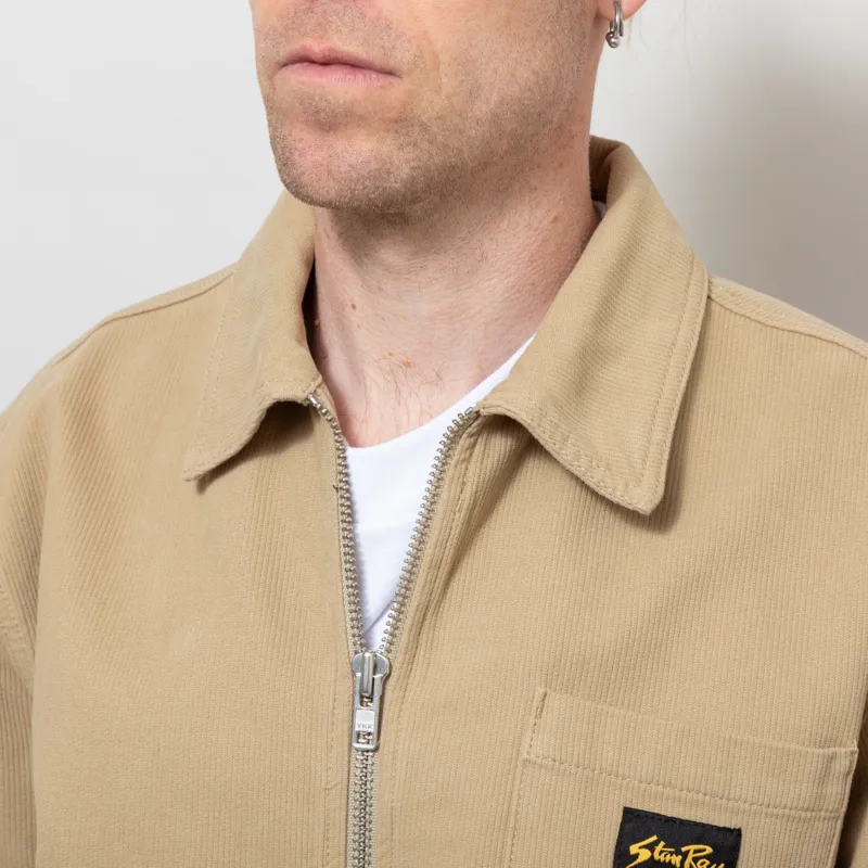 Stan Ray Zip Shirt Eucalyptus Bedford Cord-3