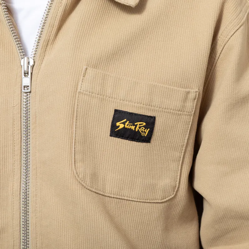 Stan Ray Zip Shirt Eucalyptus Bedford Cord-5