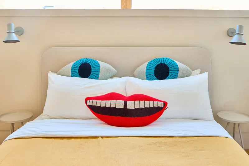 Donna Wilson Eye Shaped Cushion Blue-4