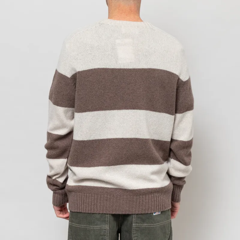 Origin Knitwear Seamless Striped Crew Swansdown-3