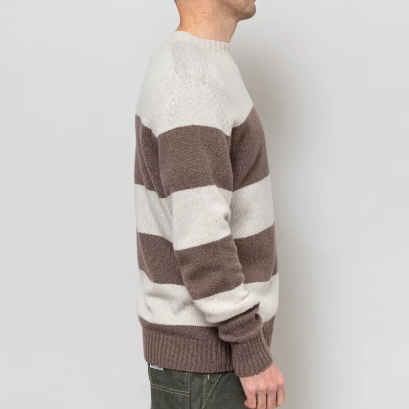 Origin Knitwear Seamless Striped Crew Swansdown-4