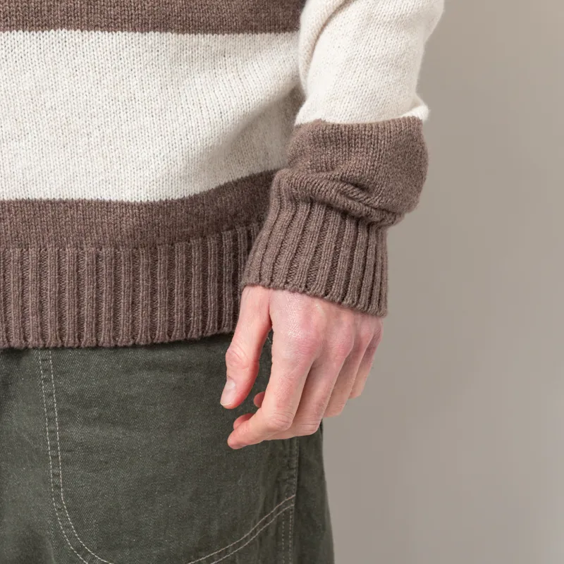 Origin Knitwear Seamless Striped Crew Swansdown-6