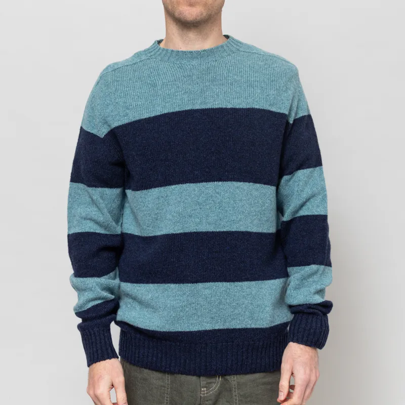 Origin Knitwear Seamless Striped Crew Cosmos