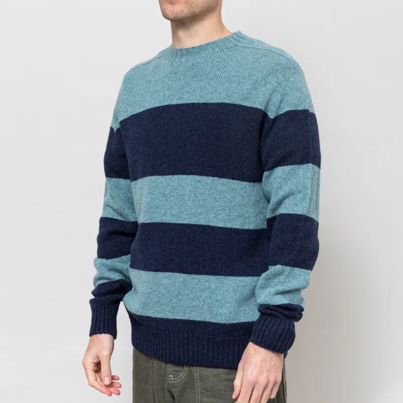 Origin Knitwear Seamless Striped Crew Cosmos-1