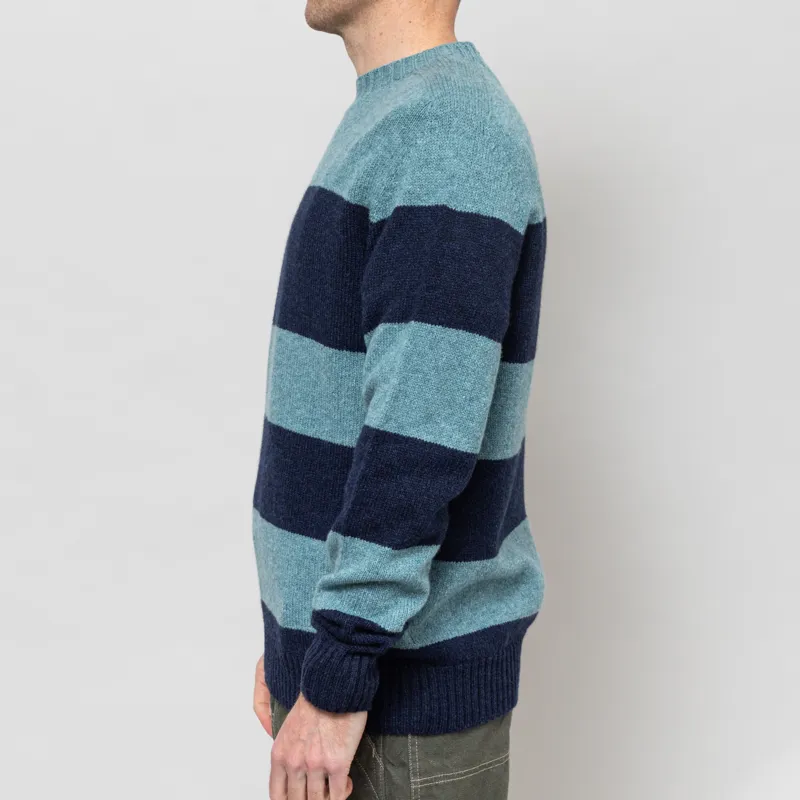 Origin Knitwear Seamless Striped Crew Cosmos-2