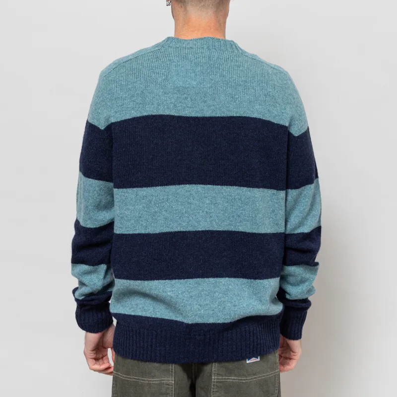Origin Knitwear Seamless Striped Crew Cosmos-3