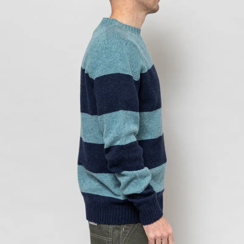 Origin Knitwear Seamless Striped Crew Cosmos-4