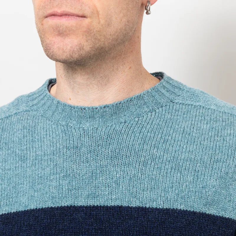 Origin Knitwear Seamless Striped Crew Cosmos-5