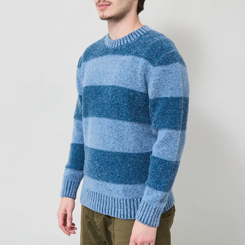 Origin Knitwear Souffle Striped Crew Dusk-1