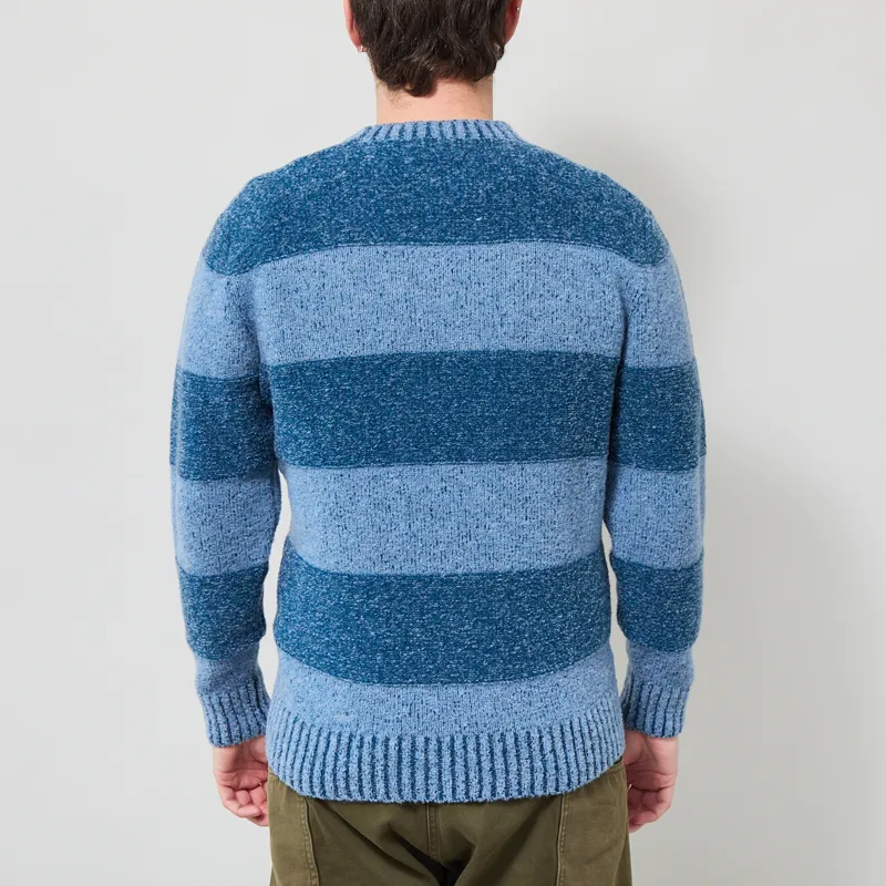 Origin Knitwear Souffle Striped Crew Dusk-2