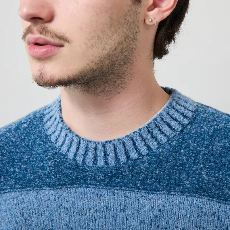 Origin Knitwear Souffle Striped Crew Dusk-3
