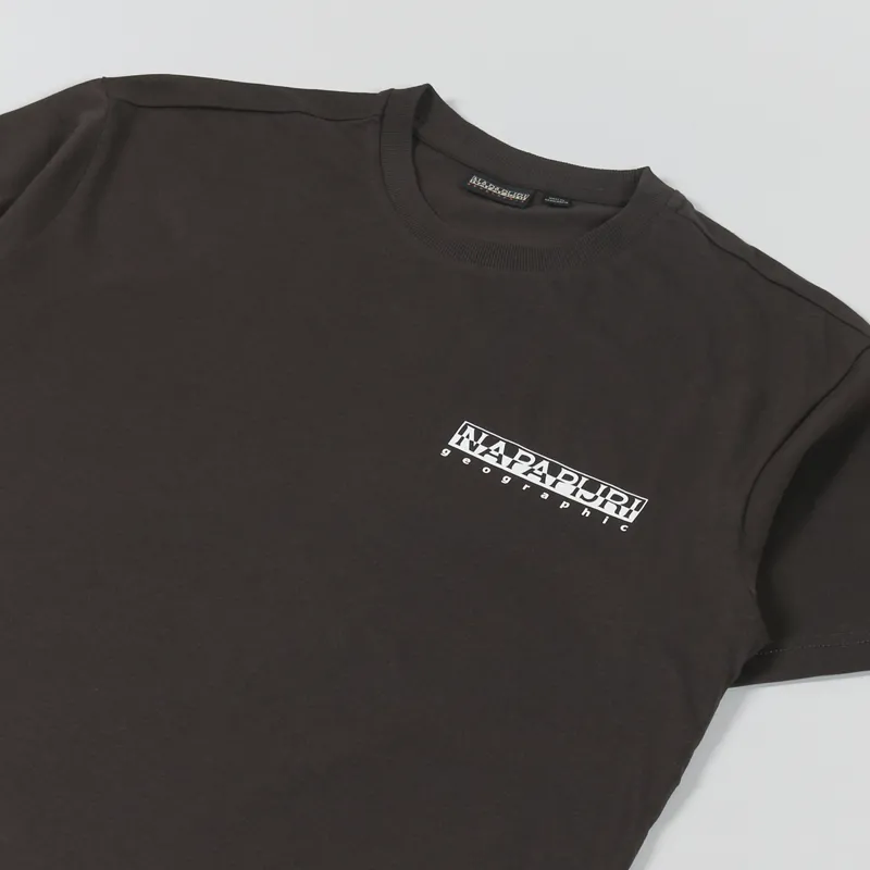 Napapijri Telemark T Shirt Brown Ebony-3
