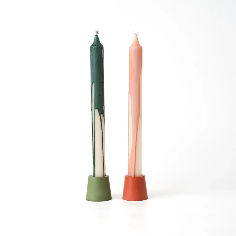 Yod and Co Stump Candle Holder Green-2