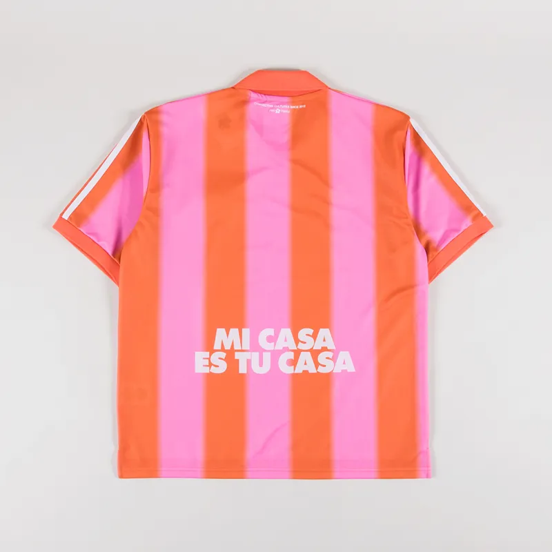 Pompeii x NSS Stripes Football Shirt Pink Orange-1