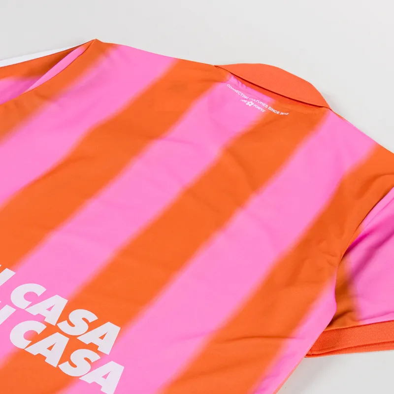 Pompeii x NSS Stripes Football Shirt Pink Orange-3