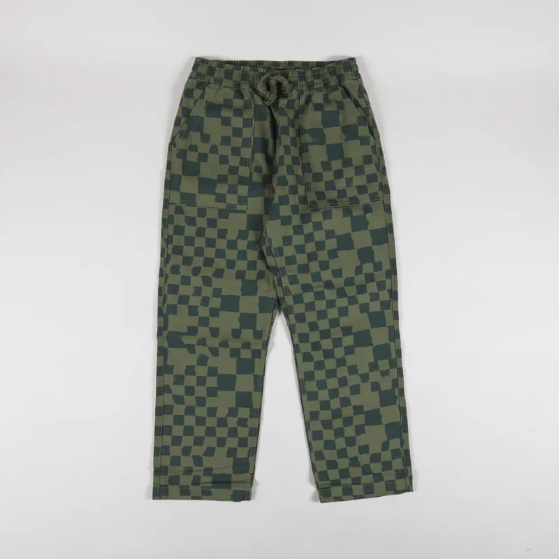 Service Works Printed Chef Pants Olive Checker-1
