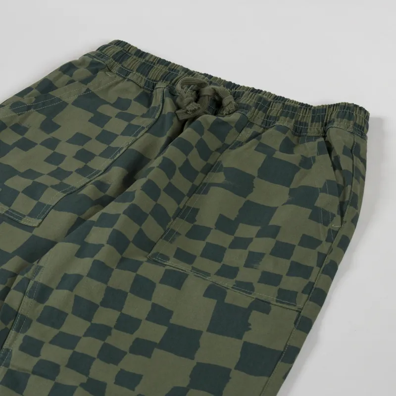 Service Works Printed Chef Pants Olive Checker-6