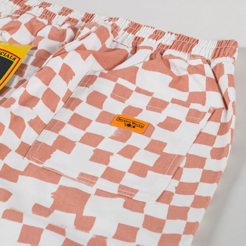 Service Works Printed Chef Pants Salmon Checker-7