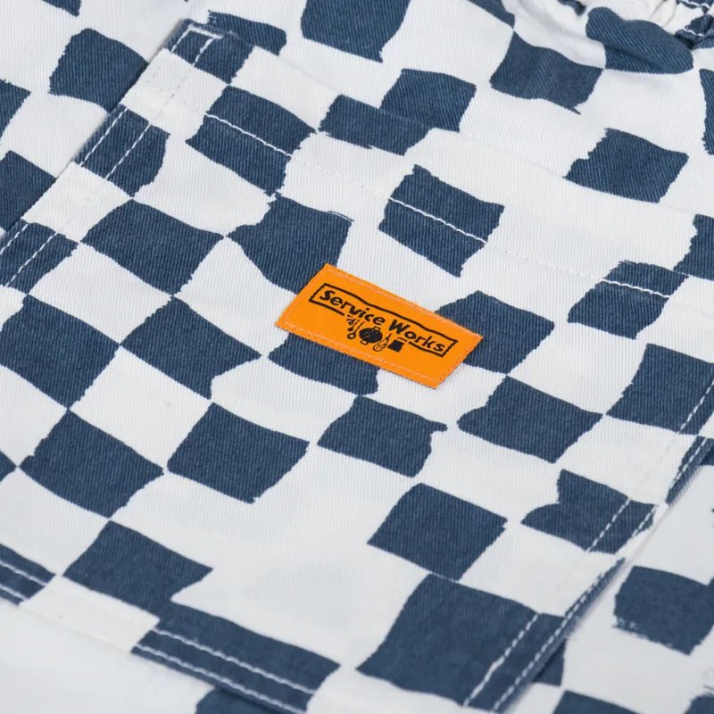 Service Works Printed Chef Pants Teal Checker-8