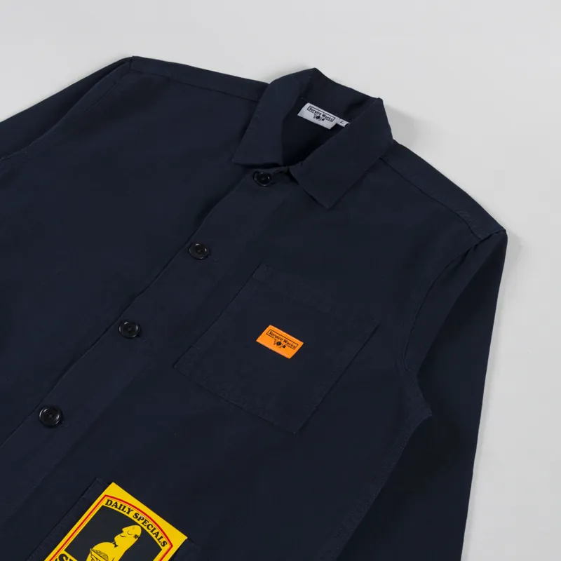 Service Works Canvas Chore Shirt Dark Navy-2