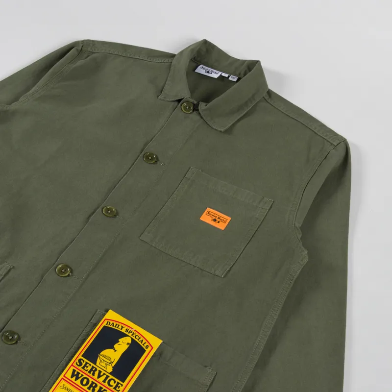Service Works Canvas Chore Shirt Olive-2