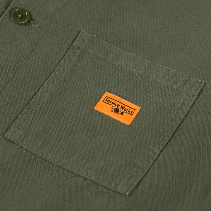 Service Works Canvas Chore Shirt Olive-4