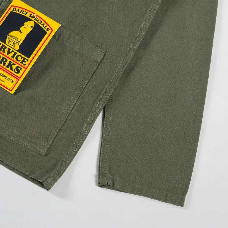 Service Works Canvas Chore Shirt Olive-6