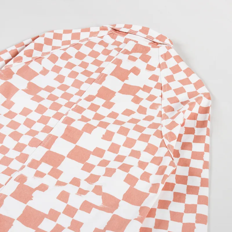 Service Works Drill Printed Front Of House Jacket Salmon Checker-3