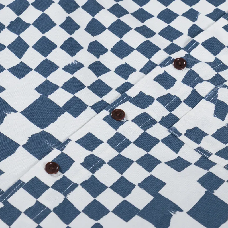 Service Works Drill Printed Front Of House Jacket Teal Checker-6