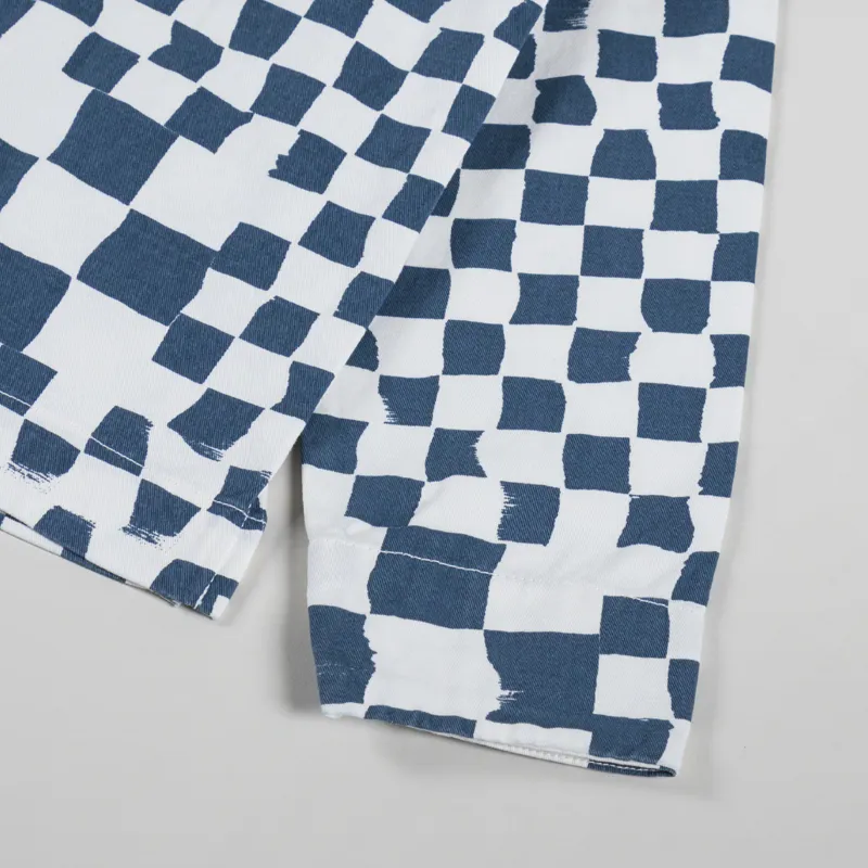 Service Works Drill Printed Front Of House Jacket Teal Checker-8