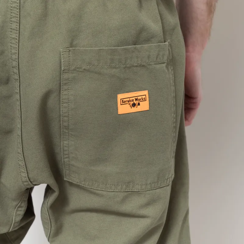 Service Works Canvas Chef Shorts Olive-4