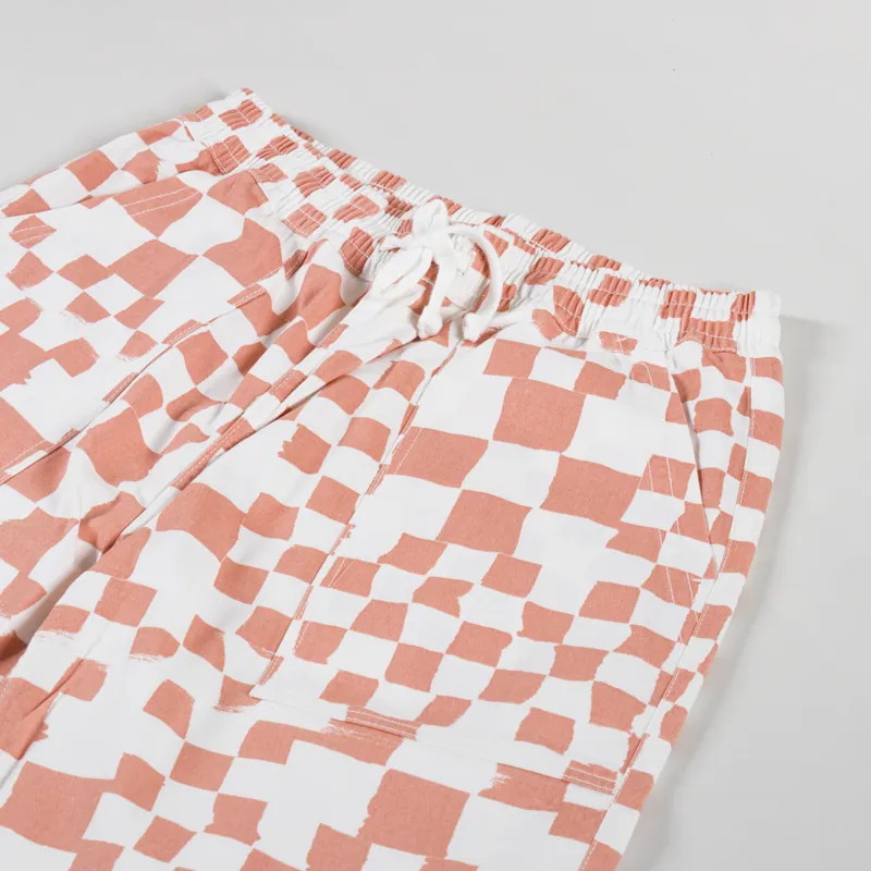 Service Works Printed Chef Shorts Salmon Checker-2