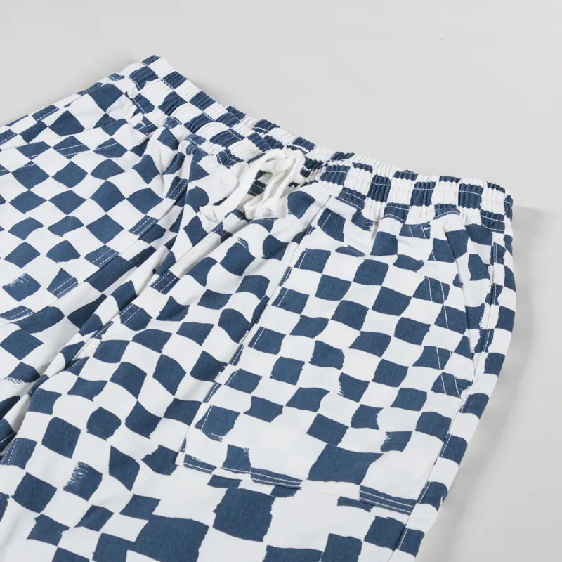 Service Works Printed Chef Shorts Teal Checker-2