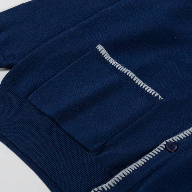 Service Works Blanket Stitch Cardigan Navy-7