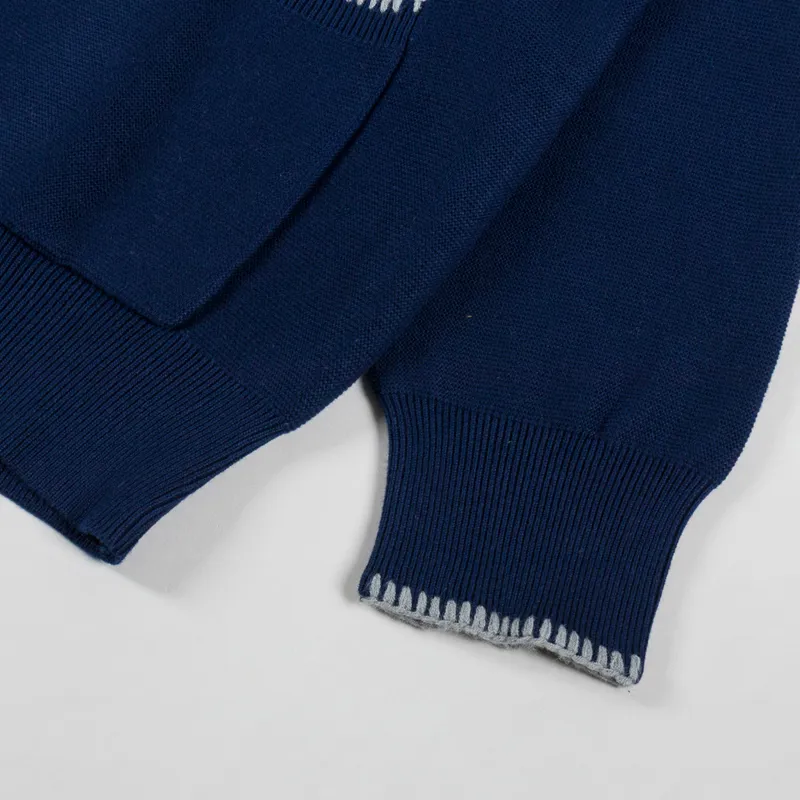 Service Works Blanket Stitch Cardigan Navy-8