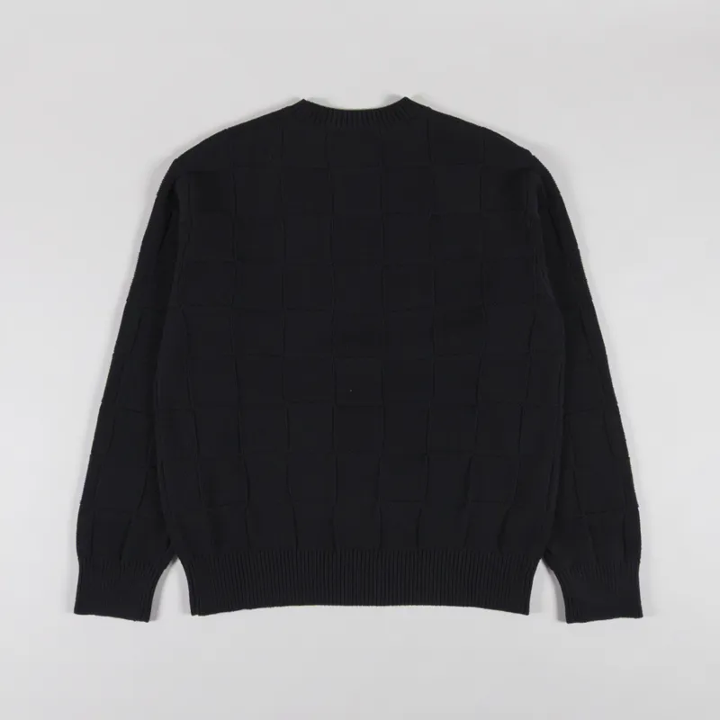 Service Works Check Knit Crewneck Black-1