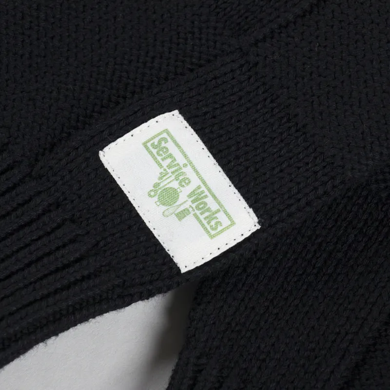 Service Works Check Knit Crewneck Black-5