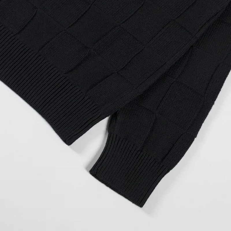 Service Works Check Knit Crewneck Black-8