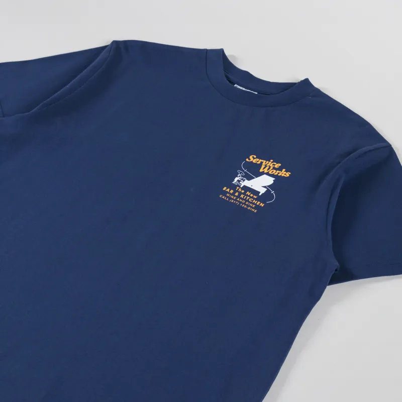 Service Works Bar + Kitchen T Shirt Navy-3