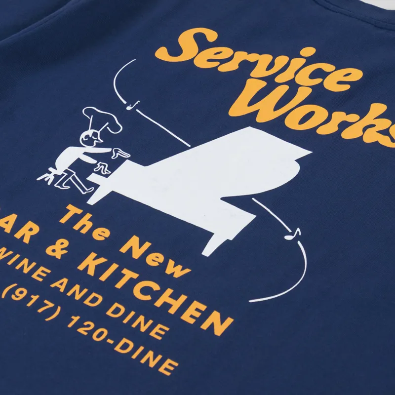 Service Works Bar + Kitchen T Shirt Navy-4
