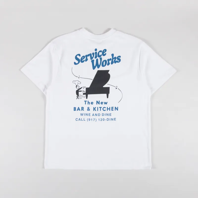 Service Works Bar + Kitchen T Shirt White