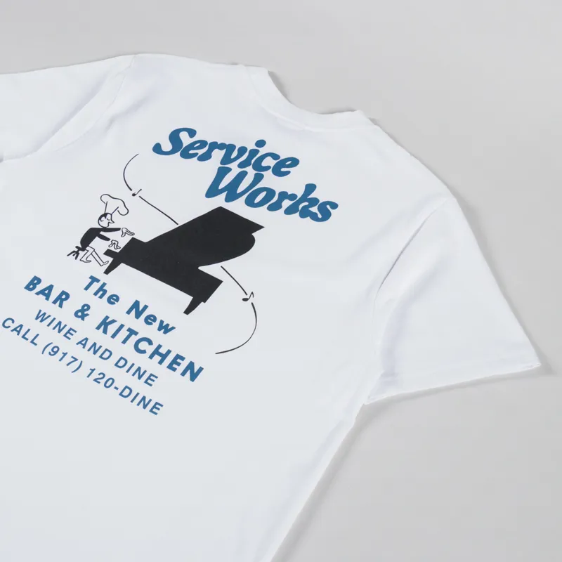 Service Works Bar + Kitchen T Shirt White-2