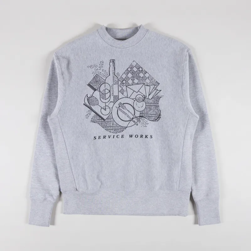 Service Works Frequent Flyer Crewneck Heather Grey